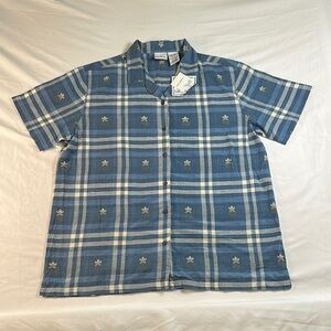 Bobbie Brooks Blue and White Plaid Casual Shirt